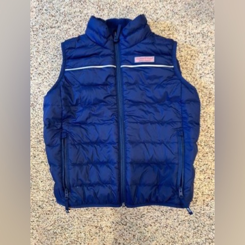 Vineyard Vines Boys Navy Blue Quilted Puffer Vest